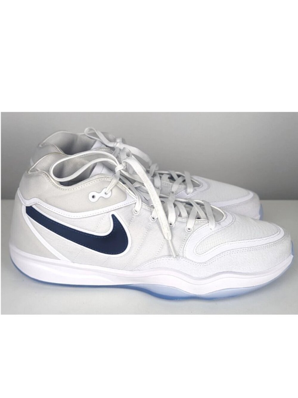 Size 14 - Men's Nike Air Zoom Gt Hustle 2 TB Promo White/Ice Blue - DX9190-101